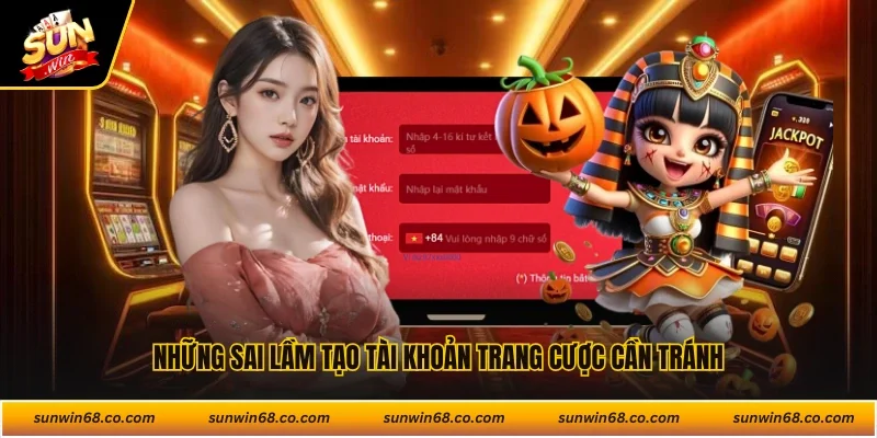 Những sai lầm tạo tài khoản trang cược cần tránh